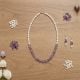 Handcrafted Purple Crystal Glass Bead Mala Set